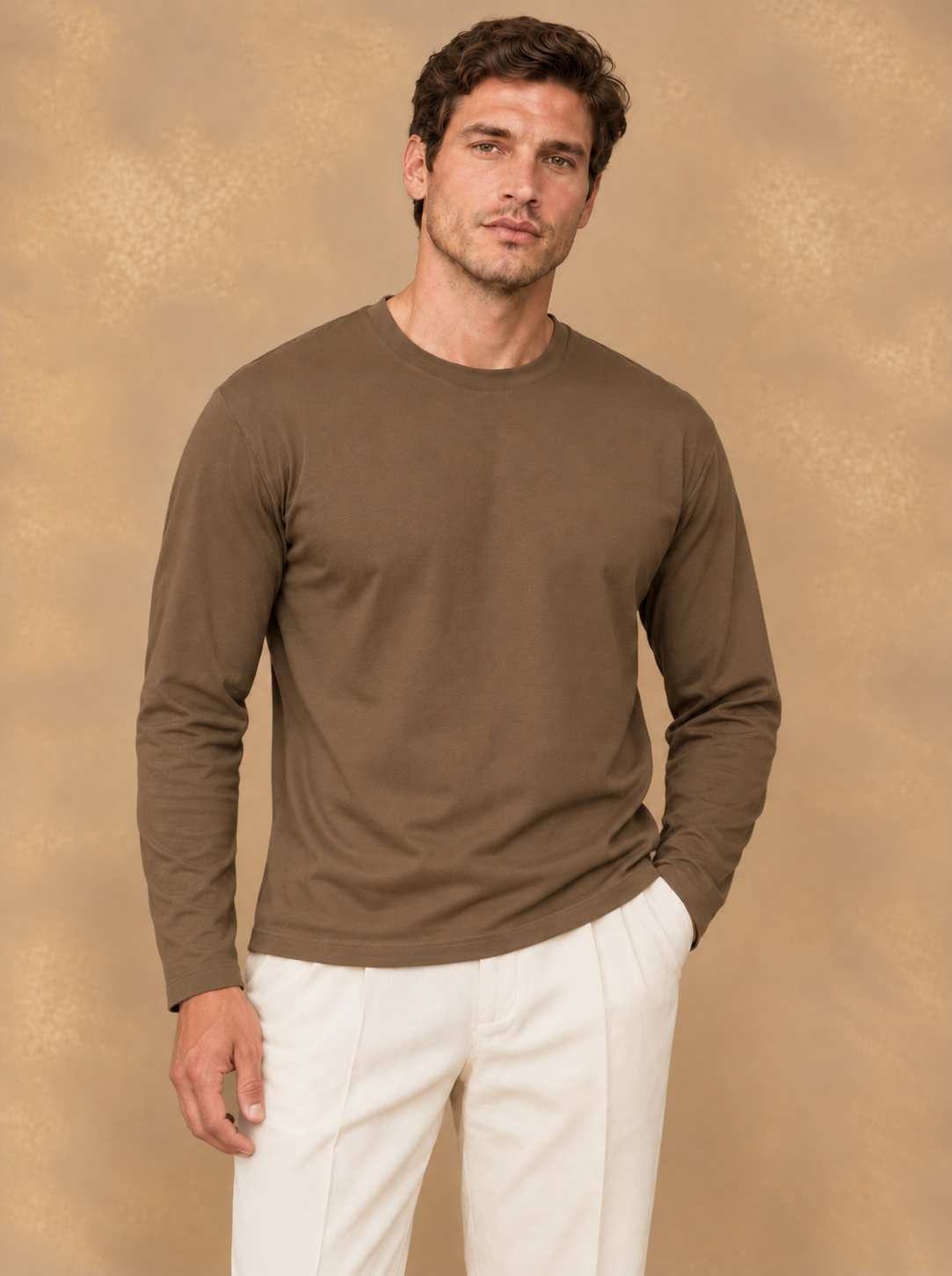 Noirvain Luxe Cotton T-shirt Mocha