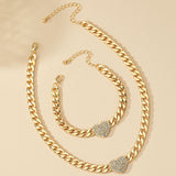 French Love Bracelet Necklace Set