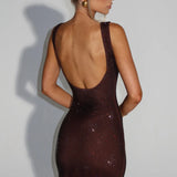 Athena rhinestone Midi Dress