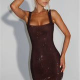 Athena rhinestone Midi Dress