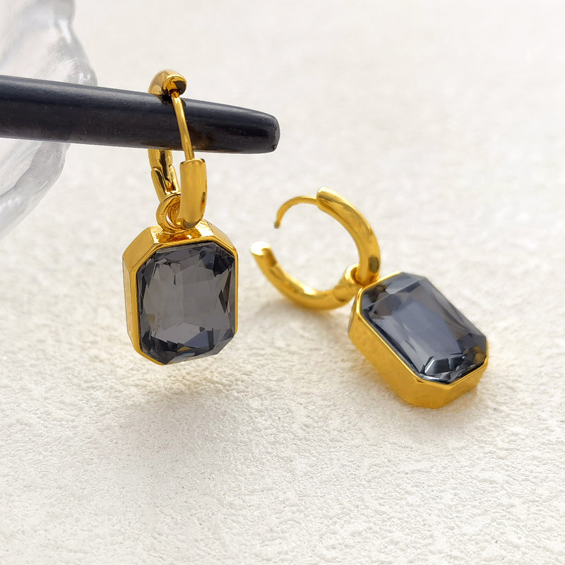 Geometric Zircon Earrings