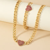 French Love Bracelet Necklace Set