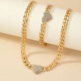 French Love Bracelet Necklace Set