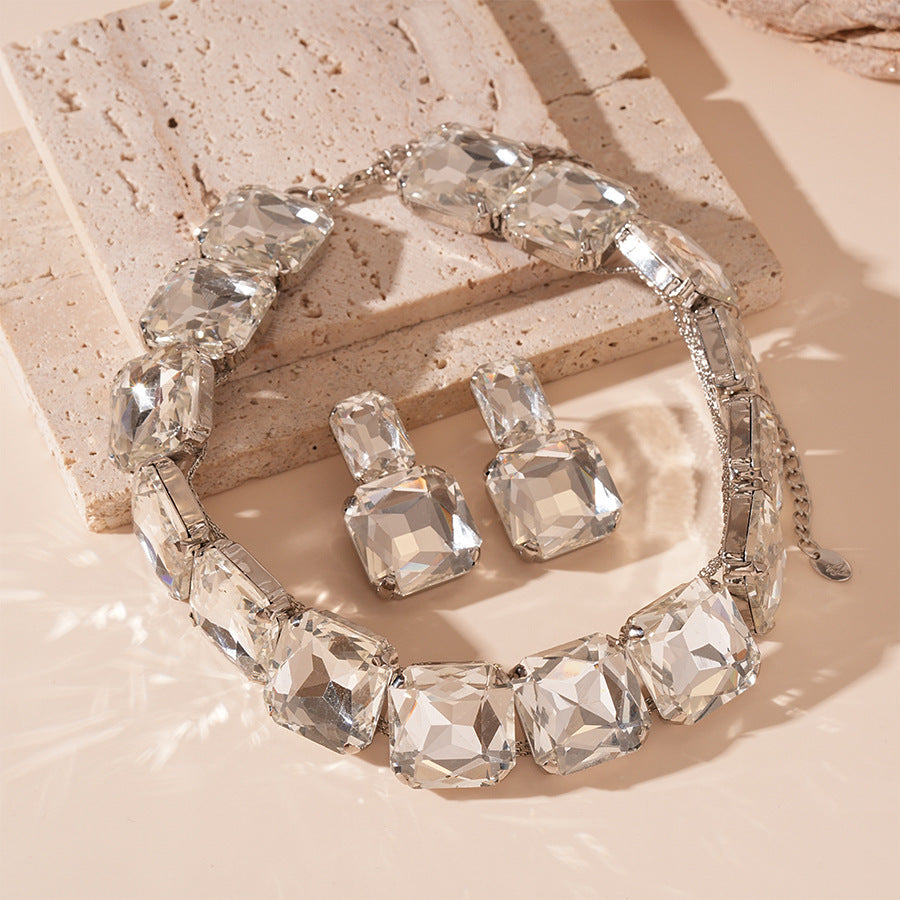 Diamond Earrings & Necklace Set