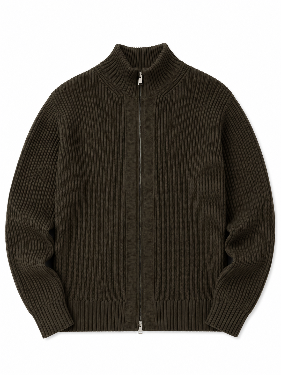 The Aramis Ribbed Zip Cardigan