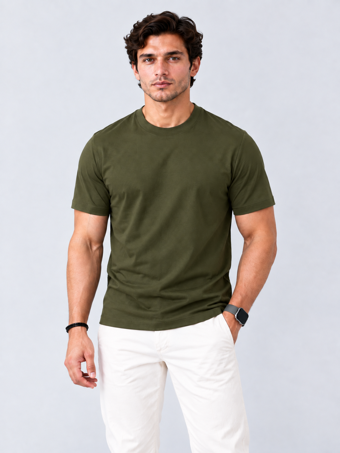 Luxe Cotton T-Shirt Olive