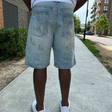 Washed Graffiti Bermuda Shorts