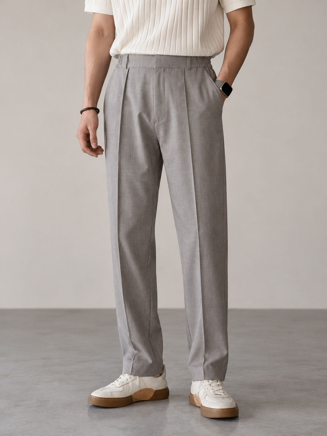Alcott Pleated Trouser Grey