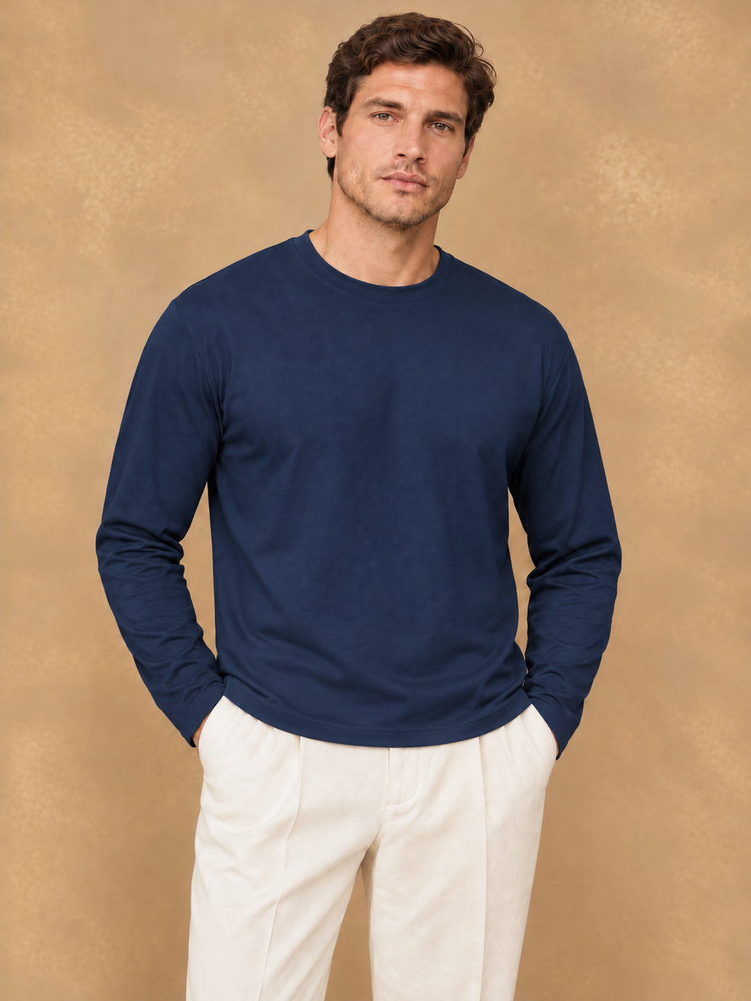 Noirvain Luxe Cotton T-shirt Navy
