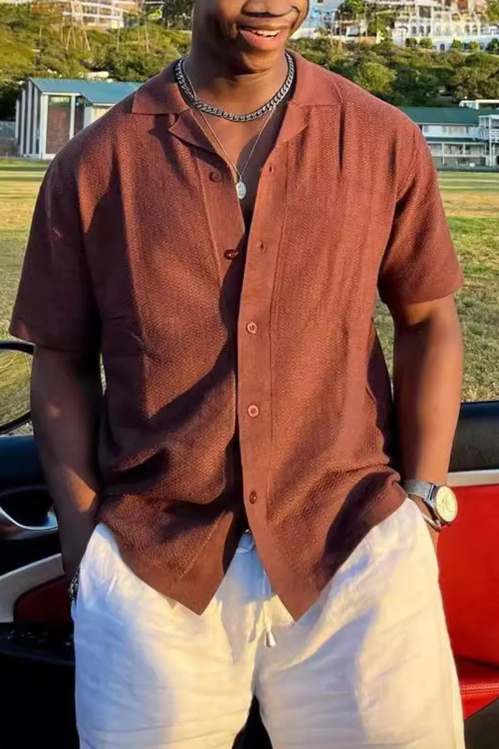 Enzo Striped Short Sleeve Shirt