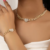 French Love Bracelet Necklace Set