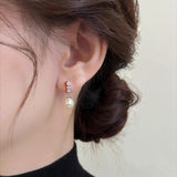 Natural pearl stud earrings