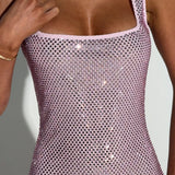 Athena rhinestone Midi Dress