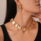 Diamond Earrings & Necklace Set