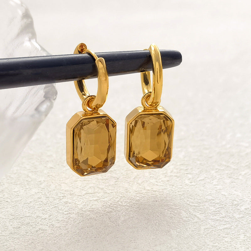 Geometric Zircon Earrings